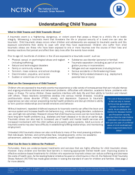 Understanding Child Trauma And The NCTSN | The National Child Traumatic ...